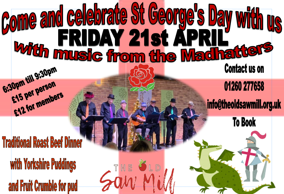 Come and Celebrate St George’s Day with the Madhatters
