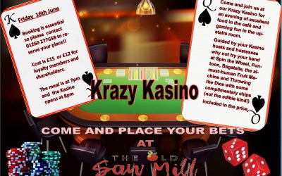Krazy Kasino Night Friday 16th June